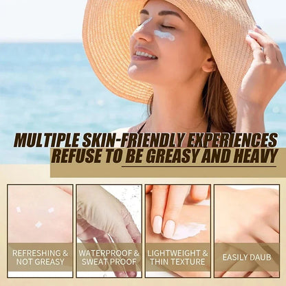 SPF50+ Sunscreen Korean Rice Probiotic Solar Blocker Skin Whitening Cream anti UV Sun Block Facial Mild Moisturizer Serum 50Ml